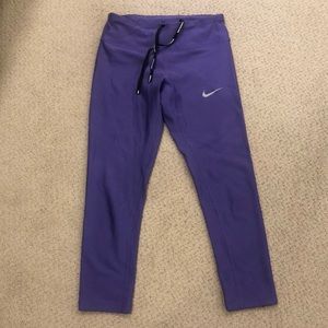 Nike running purple crop leggings